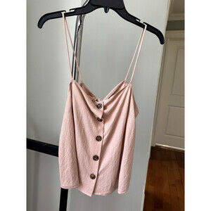 Topshop Button Bow Back Camisole In Light Brown Size 2 US (6UK)